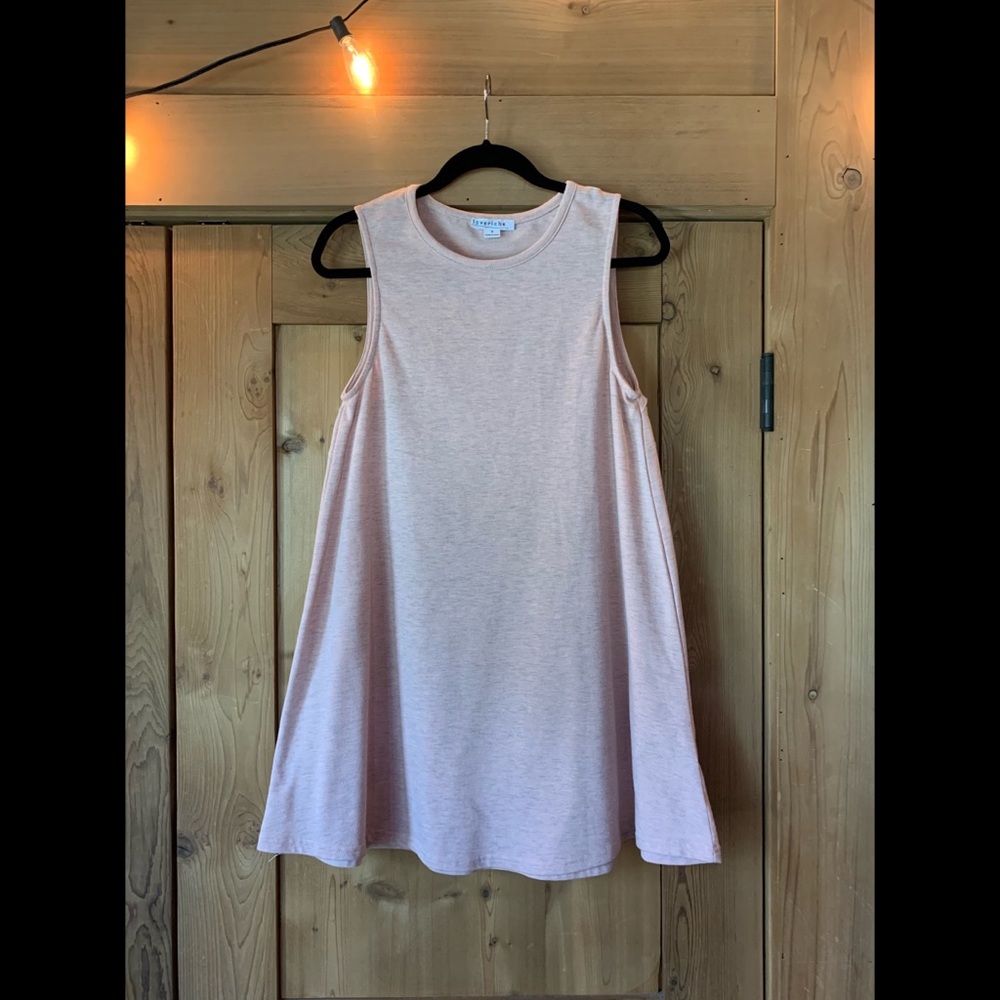 Love Riche Pink Heathered Swing Dress